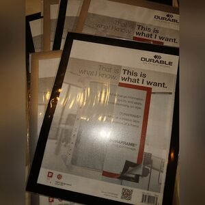 Choice of Black or Silver Duraframe (Magnetic Closure) Document Frames 2pk- NEW